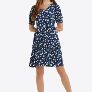DRAPER JAMES Women’s Lee Ann Dress in Blue Magnolia, Size Extra Large